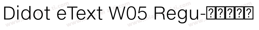 Didot eText W05 Regu字体转换